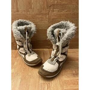 Columbia Women’s Leather EZ Does It Casual Boot Gray Brown Ivory Size 8